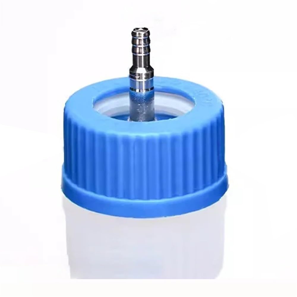 Instrumentos y Equipos de Laboratorio Botella de reactivo con tapa azul, de seda transparente GL45, con boca de rosca, de acero inoxidable for laboratorio.(PP-4way-4-6mm)