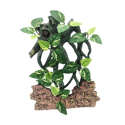 Branche tachetée de roche et décorations pour terrariums