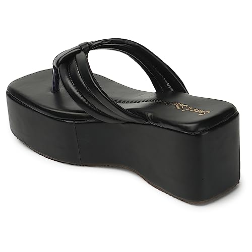 Image of Smart & Sleek Crossover-Strap Platform Heels Sandal for Women & Girls-F9