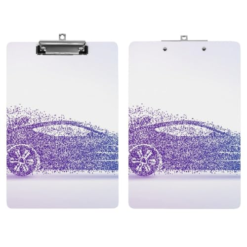 Pince A4 porte-formulaires pour papier et documents de bureau rigide violet