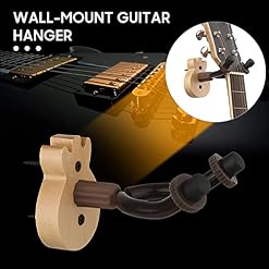 support mural,HUIOP Support de support de crochet de support mural de support de guitare pour guitare acoustique basse guitares électriques ukulélé (support mural en bois en forme de guitare + joug en - Les Beatles, Paul McCartney, John Lennon, RIngo Starr, George Harrison support mural,HUIOP Support de support de crochet de support mural de support de guitare pour guitare acoustique basse guitares électriques ukulélé (support mural en bois en forme de guitare + joug en – Image 2