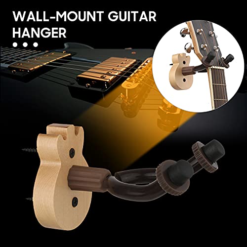 support mural,HUIOP Support de support de crochet de support mural de support de guitare pour guitare acoustique basse guitares électriques ukulélé (support mural en bois en forme de guitare + joug en - Les Beatles, Paul McCartney, John Lennon, RIngo Starr, George Harrison support mural,HUIOP Support de support de crochet de support mural de support de guitare pour guitare acoustique basse guitares électriques ukulélé (support mural en bois en forme de guitare + joug en – Image 3