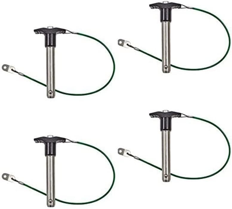 TP-58-x4, Set of 4, 5/8" x 3" T Pin, Hitch Pin with Push Button Release for Chevron and More.