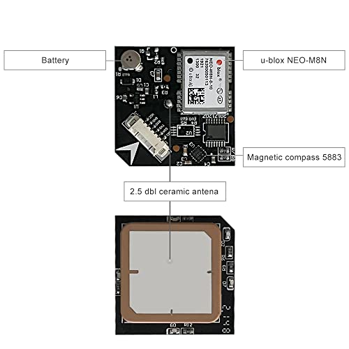 HAWK’S WORK M8N GPS Module with Bracket, High Positioning Accuracy for DIY Drone Multirotor RC Plane (Pixhawk Connector) - Image 2
