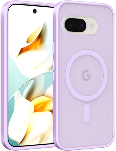 Image of X-level for Google Pixel 9A Case Compatible with MagSafe, Military Grade Drop Protection,Slim Translucent Matte Back Cover Shockproof Anti-Scratch Magnetic for Google Pixel 9A Phone Case,Purple