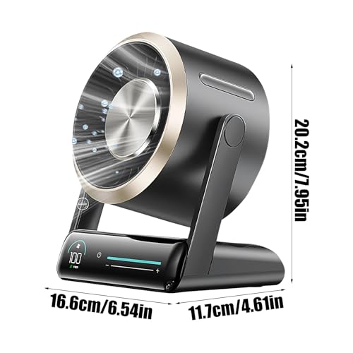 Ventilateur Circulateur d'Air Rechargeable de bureau avec écran numérique 100 vitesses table