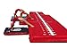Tumbl Trak Red Bungee Mat with Electric Pump with White Line and Numbers Down Middle, 10-Feet x 6-Inch Length x 6-Feet x 6-Inch Width x 12-Inch Height