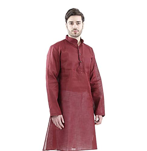 Kurta larga de mezcla de seda solución a la rigidez de los trajes formales