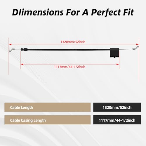 Image of 176556 Engine Zone Control Cable for Craftsman Husqvarna Murray Troy-bilt 21'' 22 Lawn Mowers Throttle Controls Stop Cable Parts Replacement 532176556 162778