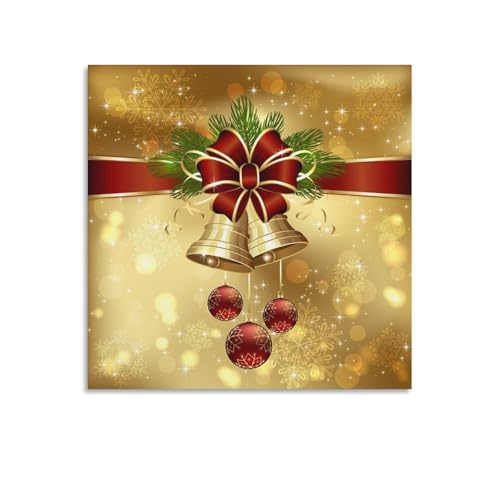 Toile murale abstraite Merry Christmas 70x70 cm pour sublimer votre salon moderne