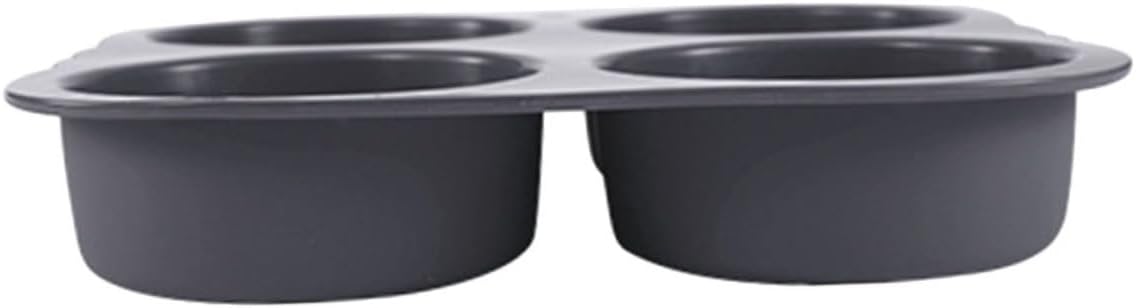 Amosfun Silicone Hamburger Bread Non Stick Compartment Pan for Consistent Baking of Buns and Artisan Toast High Temperature Bakeware for Homemade Breakfast