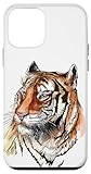 custodia per iphone 12 mini cool tiger tshirt, tiger fashion graphic design manica corta