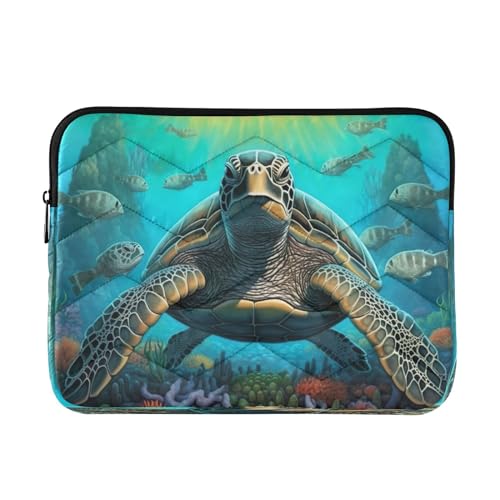 Funda para laptop tortuga marina impermeable 13-14 pulg miniatura 1