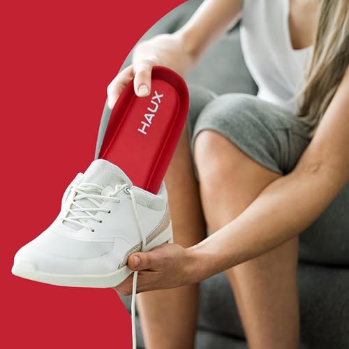 Image of HAUX Comfort+ Memory Foam Insoles for Men | Soft Cushion Shoe Insole for Daily Use, Walking, Running, Sports & All-Day Standing Comfort (Red(Combo), 6&7)