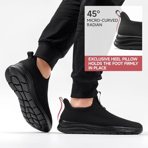 Sosenfer Slip on Sneaker Herren Atmungsaktive Schuhe ohne Schnürsenkel Turnschuhe Bequem Casual Sportschuhe Leicht Gym Walkingschuhe für Herren-HEISE-HEIDI-42-XIN2