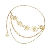 Fahoujs Auffällige Sonnen/Mond Anhänger Taillenkette Einstellbare Länge Metall Bundesbehörde Für Trendsetters Party Kette Halskette