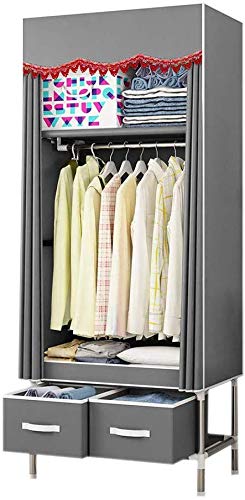Armoire portable MU avec 2 tiroirs et cadre en acier de 25 mm gris