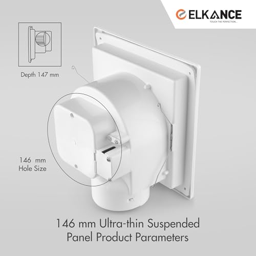 Image of Swirl Ceiling Ventilation Fan | 45W, 2000 RPM |Ideal for False Ceiling, Bathroom, Kitchen, Pooja rooms | ABS PP Plastic Body |(White)