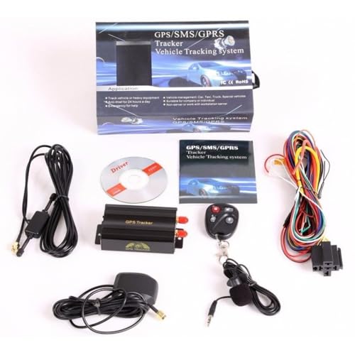 SATKIT Traceur GPS Voiture TK103B GSM/GPRS Suivi Temps Réel Alarme Antivol Télécommande Coupure Moteur 12V-24V