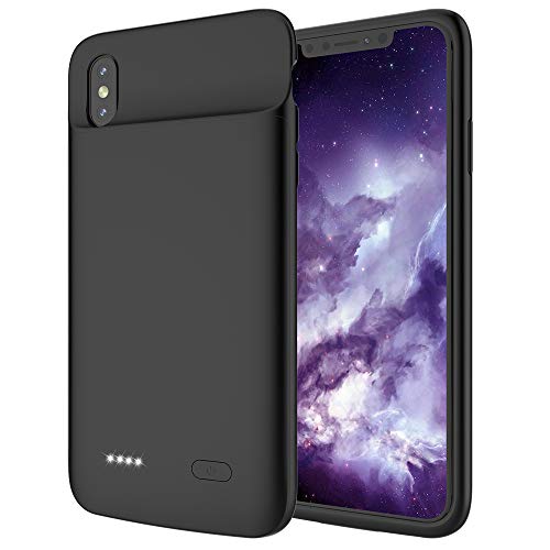 RUNSY [Upgraded] Battery Case for iPhone Xs Max, 5000mAh Slim Rechargeable Extended Battery