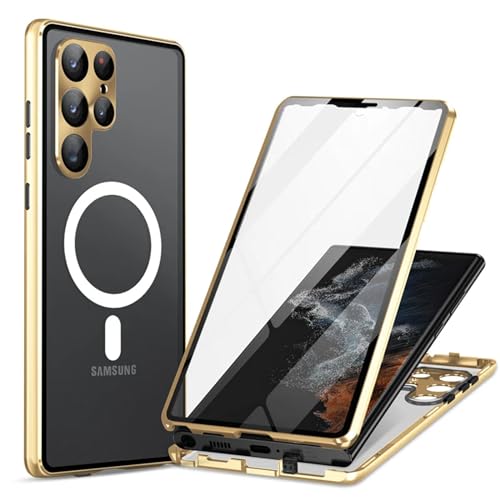 Coque Samsung S21 Plus Magsafe en métal or et PC mat