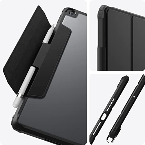 Image of Spigen for iPad 10.2 Case, iPad 9th /8th /7th Generation Case (2021 /2020 /2019), Ultra Hybrid Pro with Transparent Back and Pencil Holder, Black