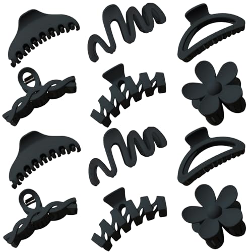 Set de 12 Pinzas de Garra para Cabello Multi-formas miniatura 1