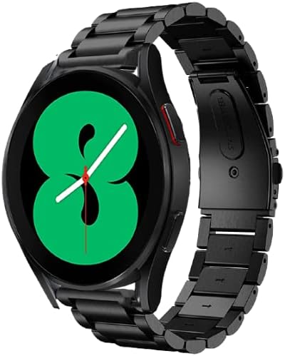 Compatible with Samsung Galaxy Watch 4 Watch 5 Bands 40mm 44mm/Watch 4 Classic Bands 42mm 46mm/Watch 5 Pro 45mm Bands,2Pack Solid Stainless Steel Metal Link Bands+Milanese Mesh Loop Magnetic Closure Strap fit Galaxy Watch 4/Watch 5 Women Men