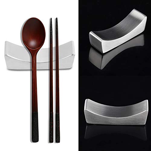 image for Perpercy Chopstick Rest Rack, 3PCS Washable 304 Stainless Steel Fork C