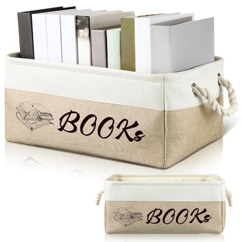 Marsui Book Lover Gifts Books themed Storage Basket Storage Bin Bookish Accessories Bookworm Gift for Club Members Student Teacher Reading Accessories