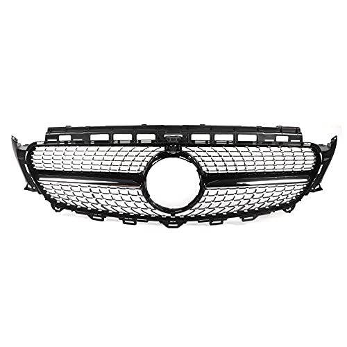 ブラック ABS ダイヤモンド スタイル エクステリア フロント グリル カバー メルセデス W213 2016+