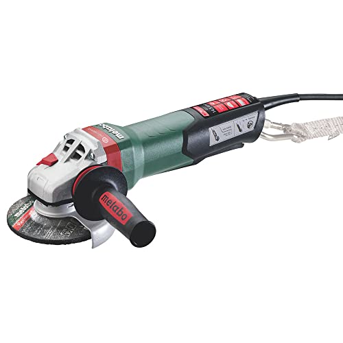Metabo 5-Inch Angle Grinder | 11,000 RPM | 15 Amp | Paddle Switch | Electronics | Safety Clutch | M-Quick Wheel Change | Mechanical Brake | Auto-Balancer | M Brush | WEPBA 19-125 Q DS M-Brush