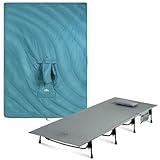 iClimb 1 Hooded 3M Thinsulate Insulation Warm Blanket and 1 Super Easy Assemble Cot, Ultralight Compact for Adults Outdoor Camping Backpacking Hiking