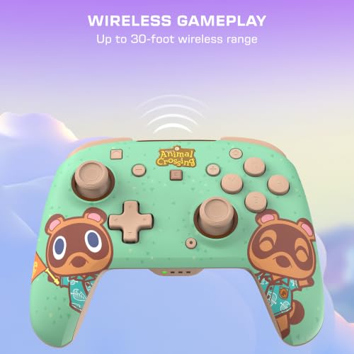 Image of Turtle Beach Rematch Wireless Controller: Animal Crossing Timmy & Tommy - Officially Licensed for Nintendo Switch 2, Nintendo Switch, TMR Thumbsticks, Customizable RGB, Rechargeable Battery