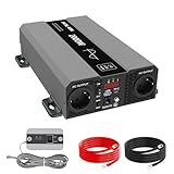 DATOUBOSS Wechselrichter 2000W 12V auf 230V, Reiner Sinus Spannungswandler, Power Inverter mit 2...