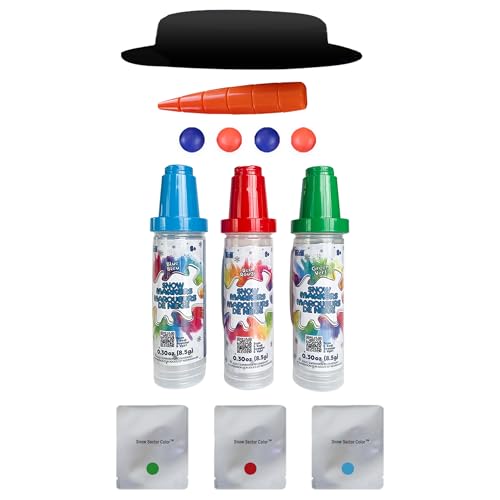 Snow Sector Decorate Snow Man kit Includes All Snow Man Parts and 3 Snow Markers Colors a 20 Piece Set Outdoor Fun for Kids DIY Kit for Kids