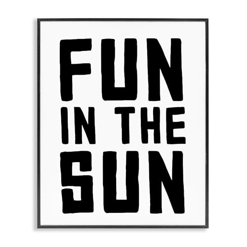Poster encadré Fun In Sun Stupell 50x40 cm pour déco salon