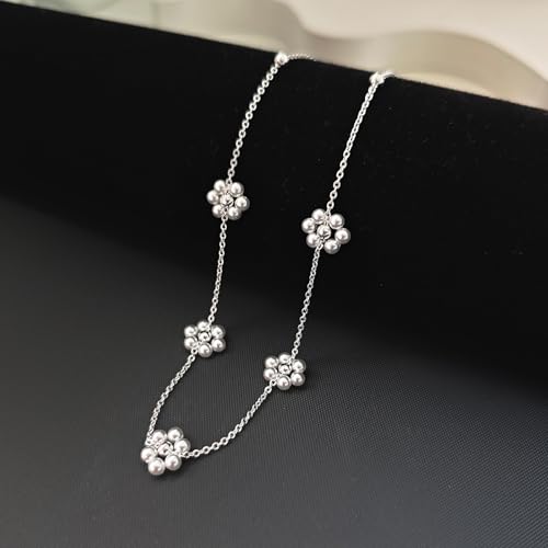 Image of Zeffy Pearl Necklace 4MM /6MM /8MM Dainty Round Imitation Pearl Choker Necklace Wedding Pearl Necklace Delicate Jewelry for Women Simple Bridesmaid Jewelry Gifts