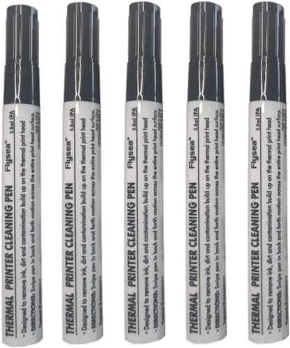 Image of Thermal Printer Cleaning Pen for All Thermal Printers,Printer Printhead Cleaning Pen Cleaning Kit, Label Bar Code Printer Cleaning Pen for Card Printer Thermal Printer,Pack of 5