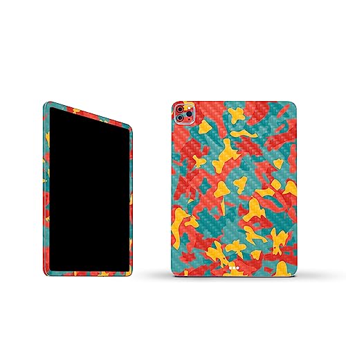 Image of MightySkins Carbon Fiber Skin Compatible with Apple iPad Pro 11 inch M2 4th Gen (2022) Full Wrap Kit - Wild Camouflage | Protective, Durable Textured Carbon Fiber Finish | Easy to Apply | Made in The USA