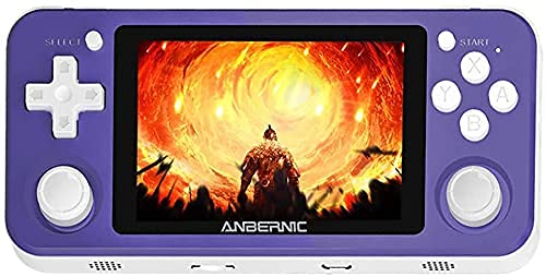 RG351P Handheld Game Console, 3.5'' HD IPS Screen Retro Game Console, Open Source System Video Player 64G TF Card 2500 Classic Games, Great Game Controller Gift for Kids Adults
