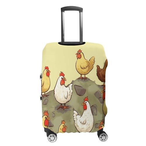 A Brood of Chickens Travel Luggage Cover Anti-scratch Suitcase Cover Elastic Suitcase Protective Cover Fits 19-32 Inch Luggage XL4