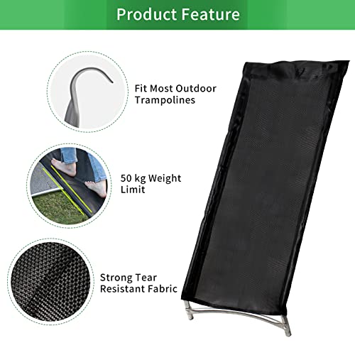 Uekars Trampolin Rutsche, 130cm Rutschen für Trampoline, Problemloser Aufbau Sicherheits Trampolin Leiter Breit genug… – Bild 5