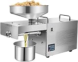 FHRKA Prensa de Aceite automática con Control Inteligente de Temperatura. Extracción de Aceite de hasta el 55%. Prensa de Frutos Secos y Semillas. En frío y en Caliente. ()