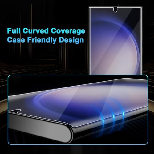 Image of SHILD - (2 Pack Screen Protector Guard for Samsung S23 Ultra Perfect - Fits Design (6.8-inch Screen Size) | Transparent Screen Guard For Galaxy S23 Ultra - Fingerprint Support /S PEN Compatible /HD