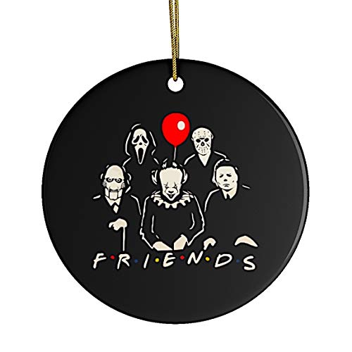 Horror And Halloween Themed Christmas Ornaments (Horror Movie Villain Friends Ornament, Scary Christmas Decoration) #TOP1