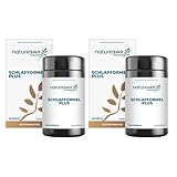 Naturesan Schlafformel-Plus Kapseln – mehr als nur Melatonin – mit Magnesium, Vitamin B6, GABA & Pflanzenextrakten – für Einschlafen & Schlafqualität – vegan – 60 Kapseln im Miron-Glas (2)