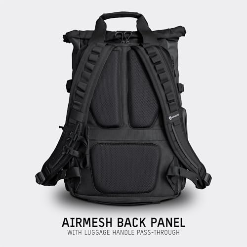 Image of WANDRD PRVKE 21L Backpack: Weather-Resistant Travel & Camera Backpack with Laptop Sleeve, Quick Side Access, Clamshell Opening - Ideal Photography & Travel Bag (Black)