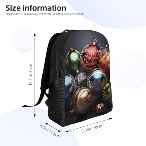 Mochila para senderismo unisex con diseño navideño impermeable miniatura 4