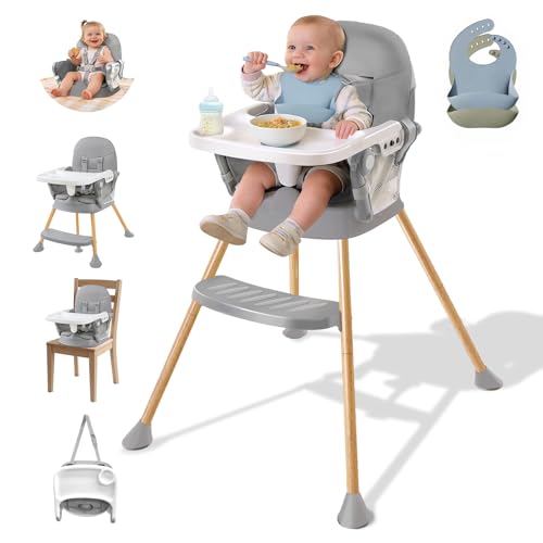 Baby High Chair, High Chairs for Babies and Toddlers 4 in 1